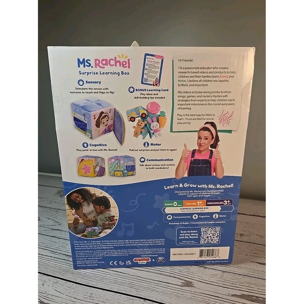 Ms. Rachel Official Surprise Learning Box Educational Toys with Stuffed Animals
